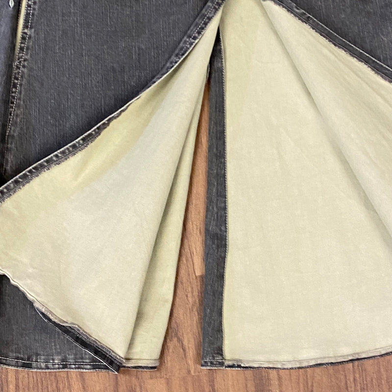 Damen Trachtenrock im Jeans-Look von Landhaus – Grün/Grau, Größe 38