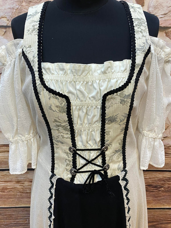 Langes Landhauskleid in Größe 36 mit feiner Verzierung, Ansicht 4