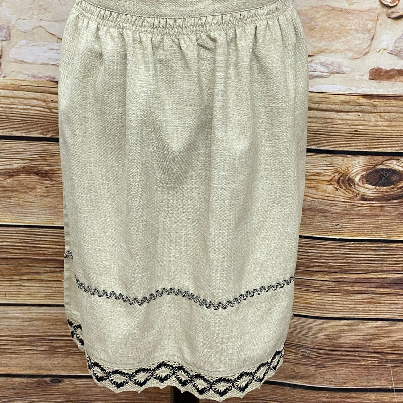 Kurze Schürze  in beige für Landhauskleid Trachten Kleid Gr.38 Länge 55 cm
