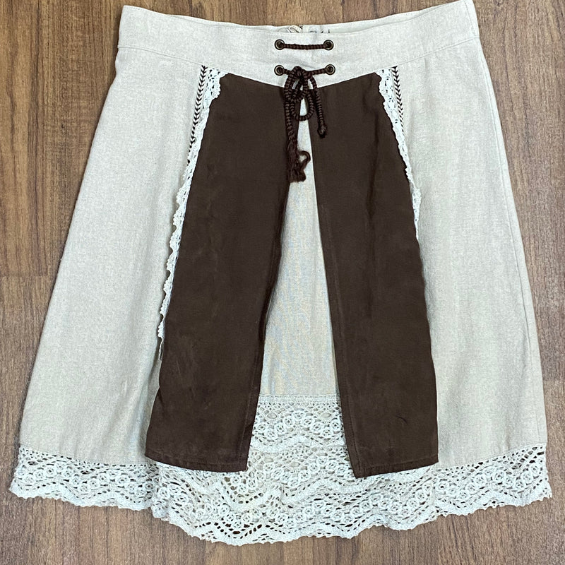 Damen Trachtenrock von Landhaus C&A – Beige/Braun, Größe 36