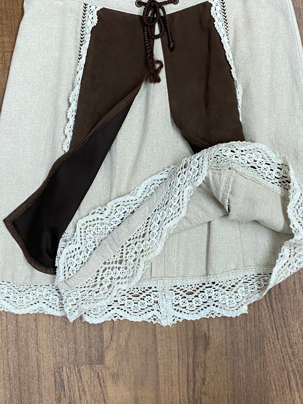 Damen Trachtenrock von Landhaus C&A – Beige/Braun, Größe 36