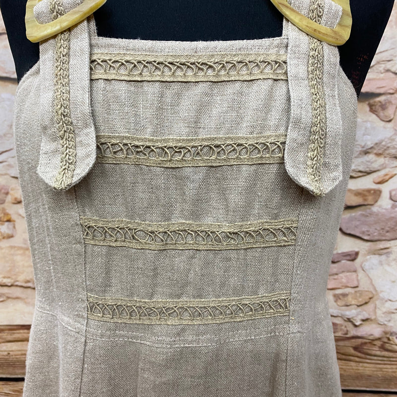 Trachtenkleid Landhaus Kleid beige Gr.40