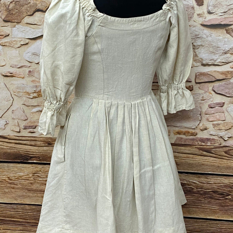 Landhaus Kleid Trachtenkleid einfarbig natur Distler Gr.36