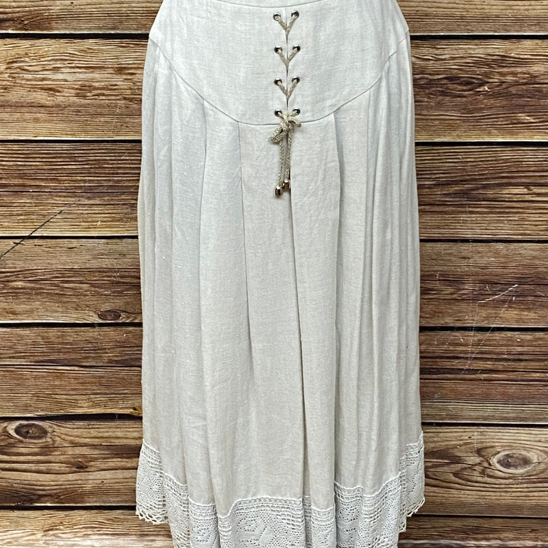 Landhausrock lang Gr.38, Vintage beige, Trachtenmode Damen
