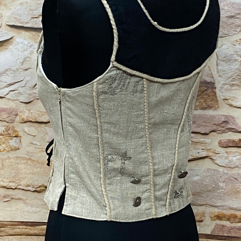 Landhausstil Mieder Corsage mit Träger ärmellos Country Line Gr.34