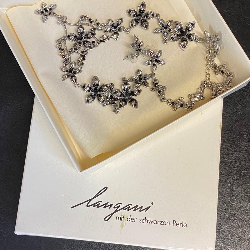 Elegantes Vintage-Collier mit Ohrsteckern von Langani