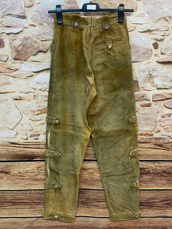 „Kaiser Franz Josef Trachten Lederhose Damen Gr. 36 mit Bundschnürung und gefütterter Innenseite“