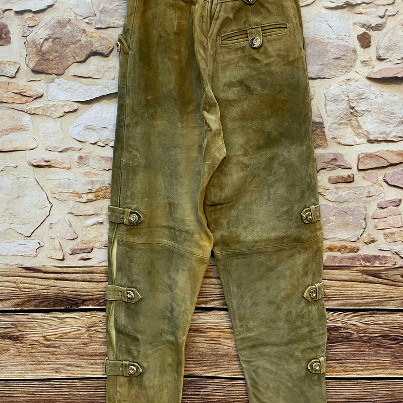 „Kaiser Franz Josef Trachten Lederhose Damen Gr. 36 mit Bundschnürung und gefütterter Innenseite“