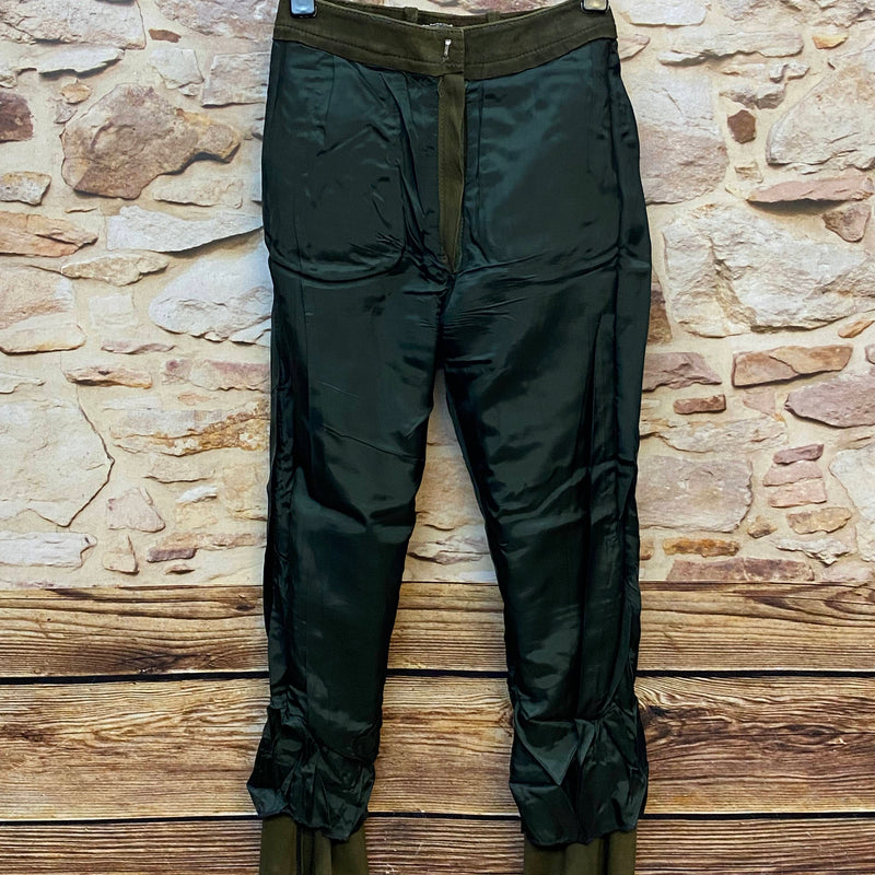 Lange Lederhose Damen Gr. 36 – grüne Trachtenlederhose aus Echtleder, Ansicht 4