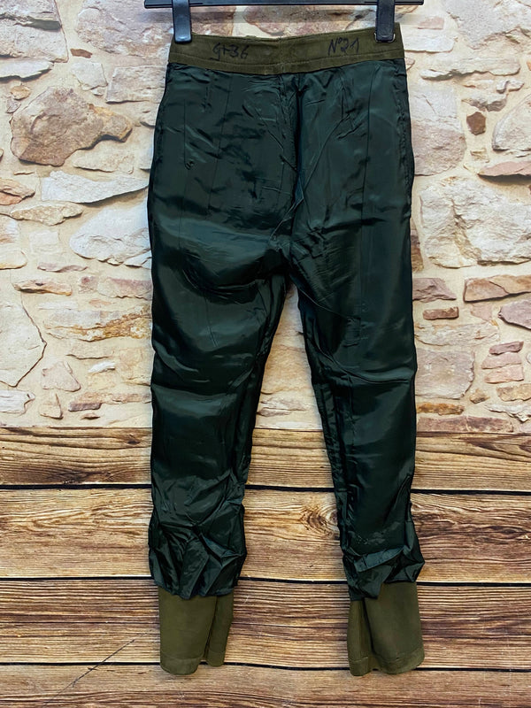 Lange Lederhose Damen Gr. 36 – grüne Trachtenlederhose aus Echtleder, Ansicht 5
