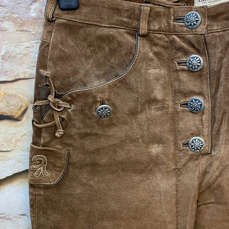 Lange Lederhose Damen Gr. 34 – braune C&A Landhaus Trachtenlederhose, Ansicht 4