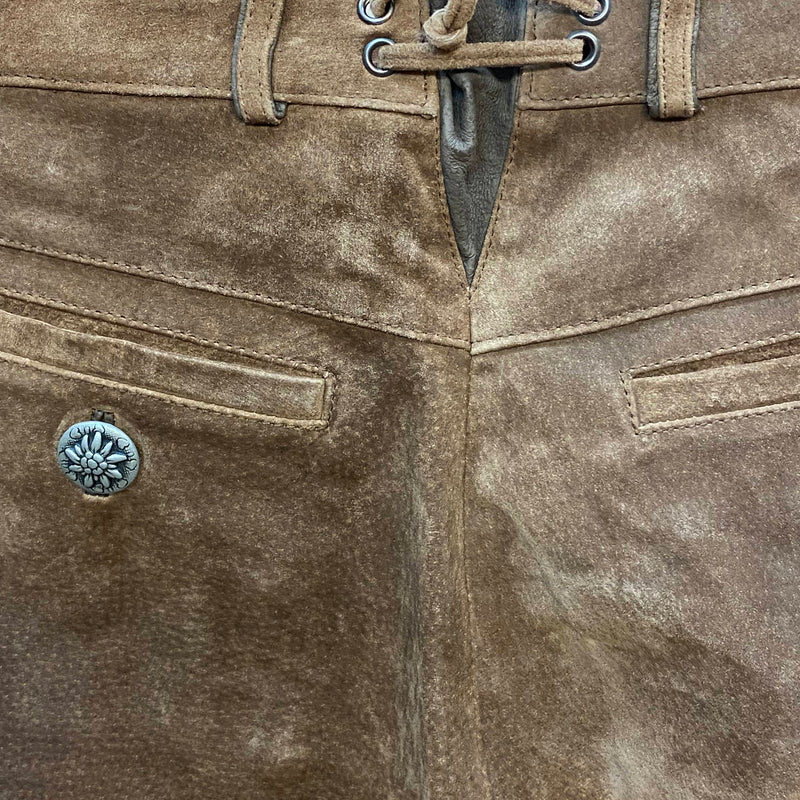 Lange Lederhose Damen Gr. 34 – braune C&A Landhaus Trachtenlederhose, Ansicht 5