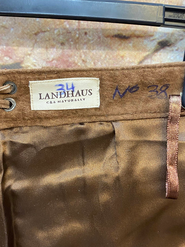 Lange Lederhose Damen Gr. 34 – braune C&A Landhaus Trachtenlederhose, Ansicht 8