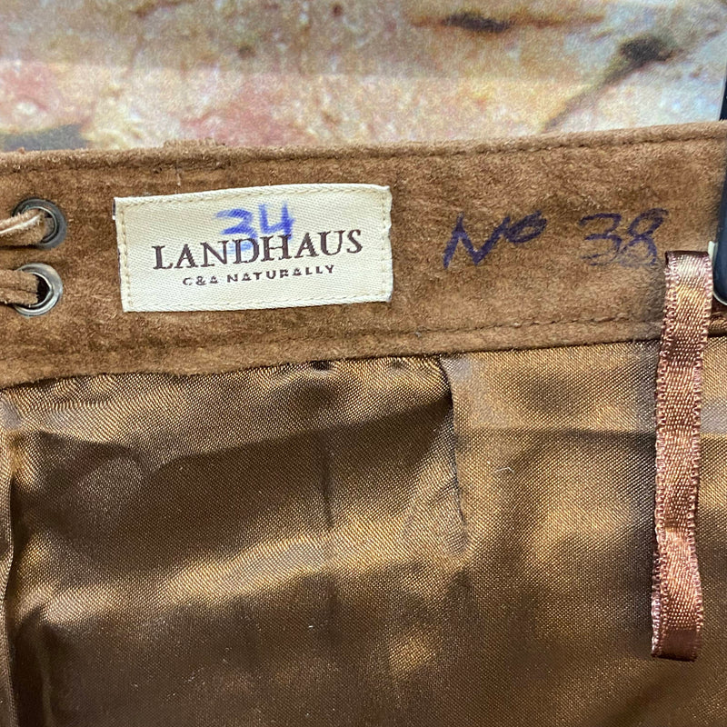 Lange Lederhose Damen Gr. 34 – braune C&A Landhaus Trachtenlederhose, Ansicht 8