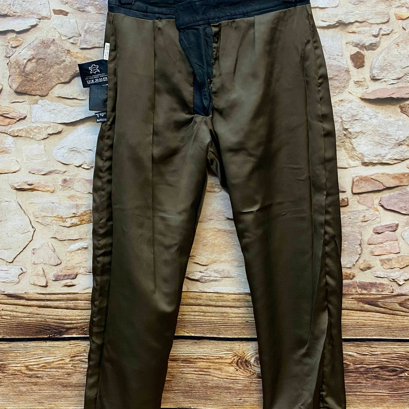 Lange Lederhose Damen Gr. 46 – grüne Canda Lederhose aus Echtleder, Ansicht 5