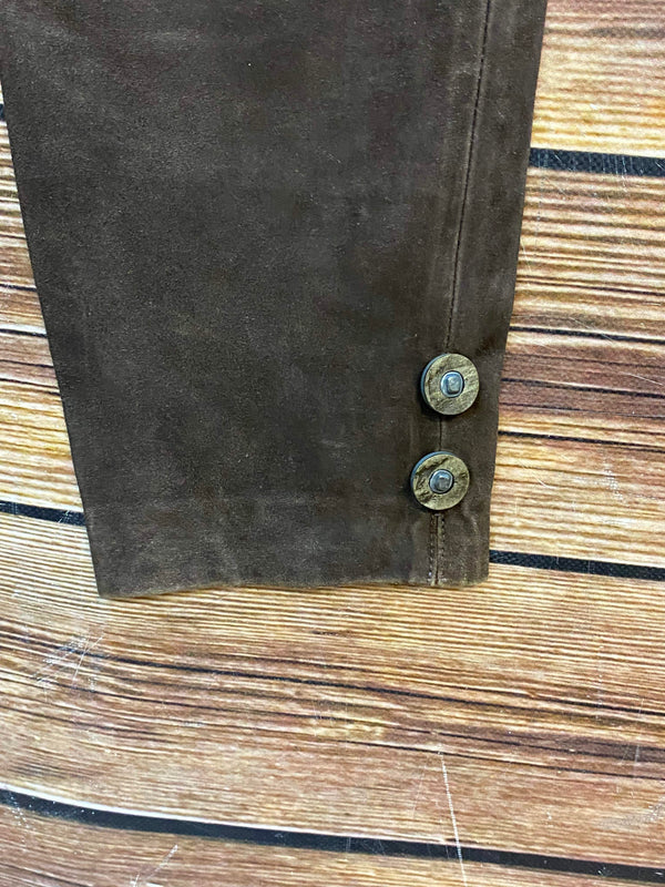 Lange Lederhose Damen Gr. 36 – braune Tofana Lederhose aus Echtleder, Ansicht 5