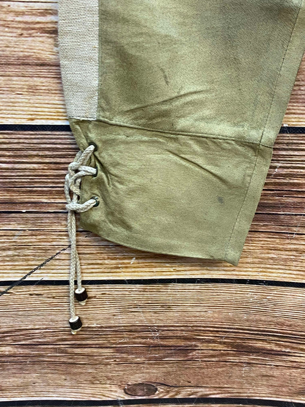 Lange Lederhose Damen Gr. 38 – olivgrüne Trachtenlederhose aus Echtleder, Ansicht 4