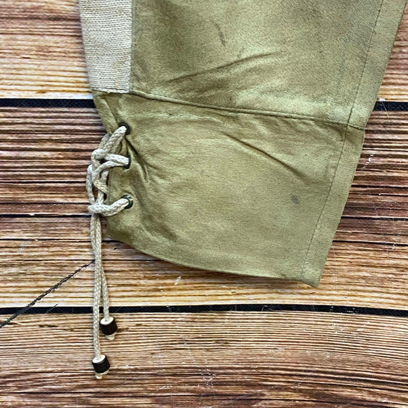 Lange Lederhose Damen Gr. 38 – olivgrüne Trachtenlederhose aus Echtleder, Ansicht 4