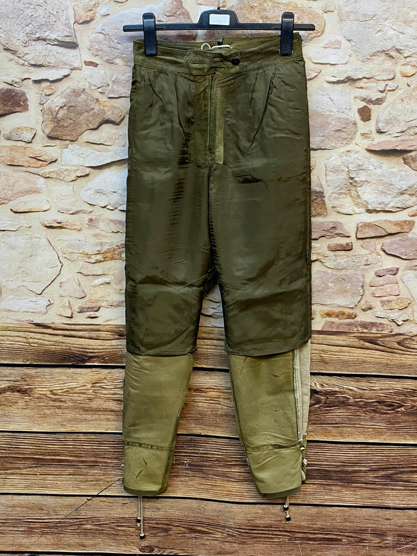 Lange Lederhose Damen Gr. 38 – olivgrüne Trachtenlederhose aus Echtleder, Ansicht 7