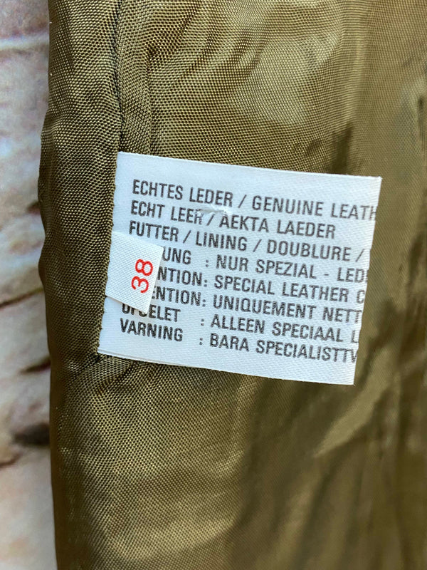 Lange Lederhose Damen Gr. 38 – olivgrüne Trachtenlederhose aus Echtleder, Ansicht 9