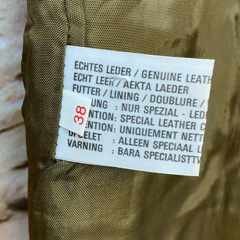 Lange Lederhose Damen Gr. 38 – olivgrüne Trachtenlederhose aus Echtleder, Ansicht 9