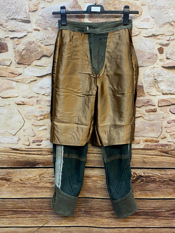 Meindl Damen Lederhose Gr. 36 – lange Trachtenlederhose in Olivgrün aus Leder, Ansicht 5