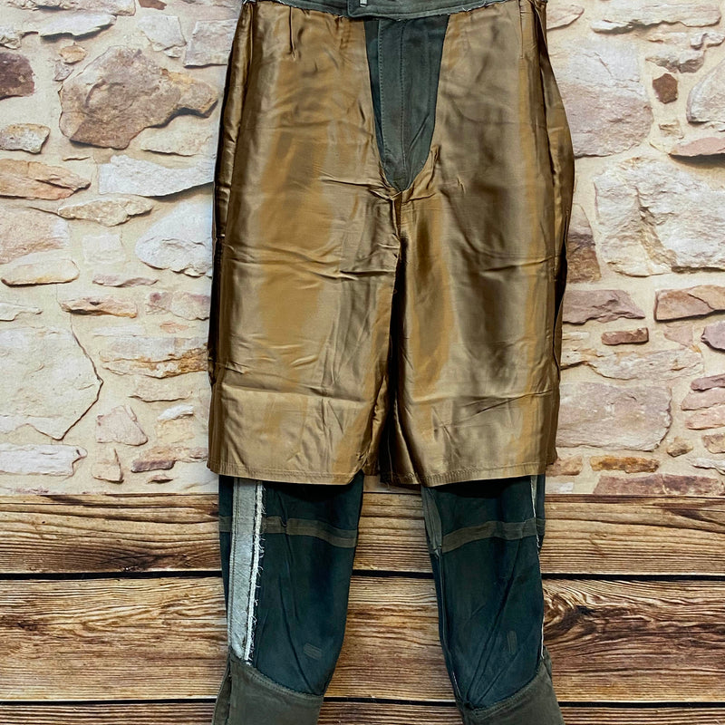 Meindl Damen Lederhose Gr. 36 – lange Trachtenlederhose in Olivgrün aus Leder, Ansicht 5
