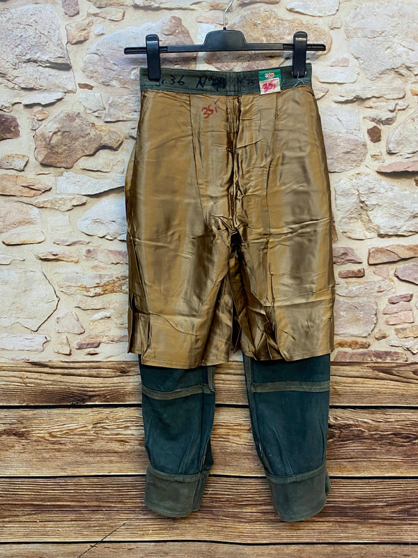 Meindl Damen Lederhose Gr. 36 – lange Trachtenlederhose in Olivgrün aus Leder, Ansicht 6
