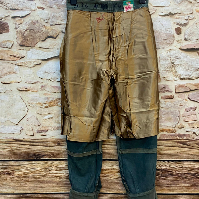 Meindl Damen Lederhose Gr. 36 – lange Trachtenlederhose in Olivgrün aus Leder, Ansicht 6