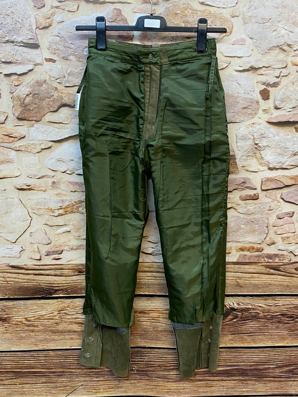 Damen Lederhose Gr. 36 – lange olivgrüne Trachtenlederhose aus Leder