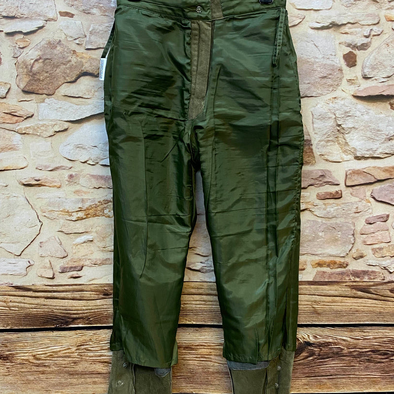 Damen Lederhose Gr. 36 – lange olivgrüne Trachtenlederhose aus Leder