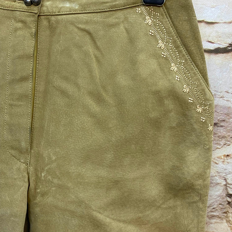 MEICO Damen Lederhose Gr. 38 – helle lange Trachtenlederhose aus 100% Leder, Ansicht 5