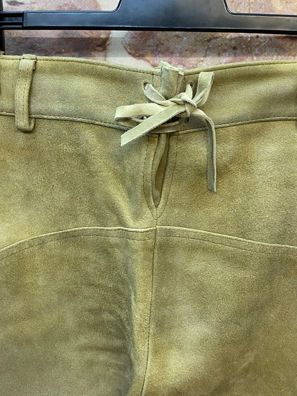 Damen Lederhose Gr. 40 – lange helle Trachtenlederhose aus 100% Leder, Ansicht 4