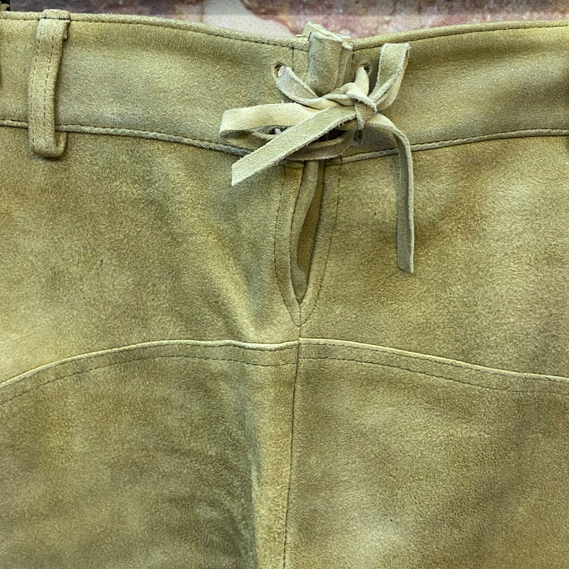 Damen Lederhose Gr. 40 – lange helle Trachtenlederhose aus 100% Leder, Ansicht 4