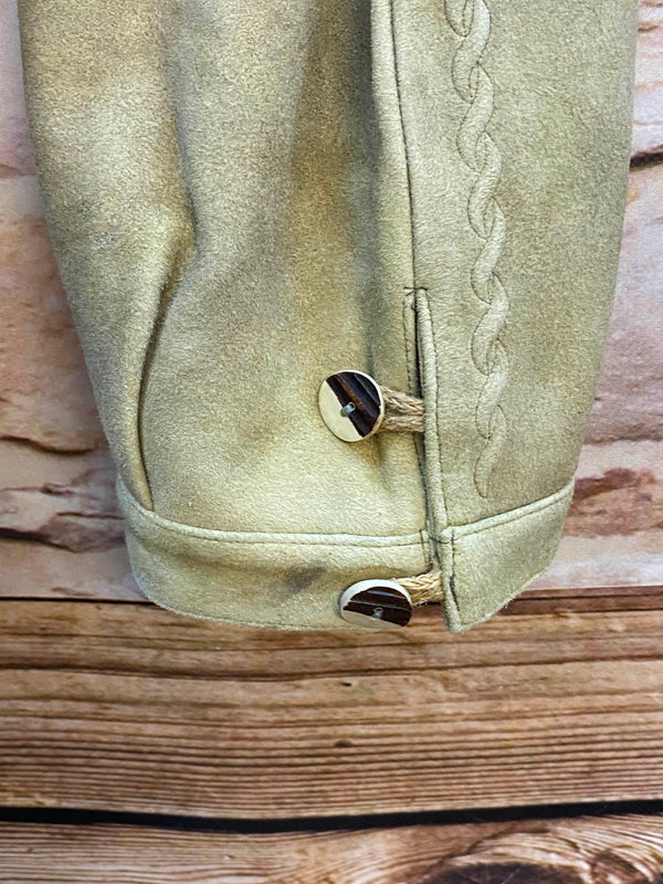 Damen Lederhose Gr. 40 – lange helle Trachtenlederhose aus 100% Leder, Ansicht 5
