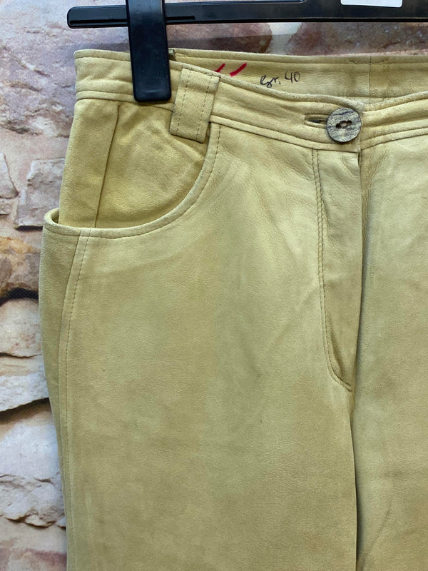 Petressa Damen Lederhose Gr. 40 – lange helle Trachtenlederhose aus 100% Leder, Ansicht 3