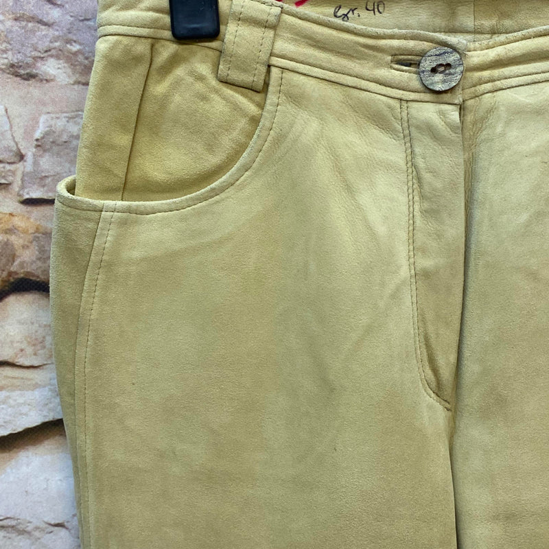Petressa Damen Lederhose Gr. 40 – lange helle Trachtenlederhose aus 100% Leder, Ansicht 3