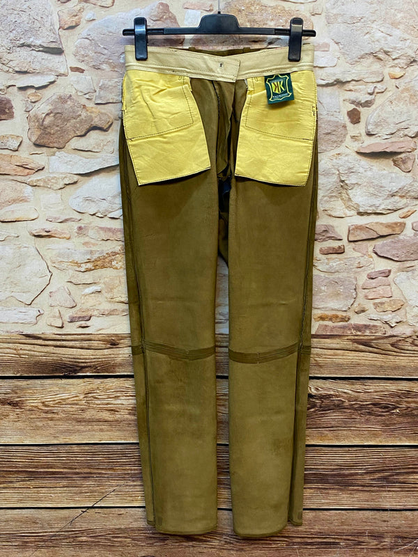 Vintage Damen Lederhose Gr. 40 – Karl Kübler Leder-Trachten in Olivbraun, Ansicht 4