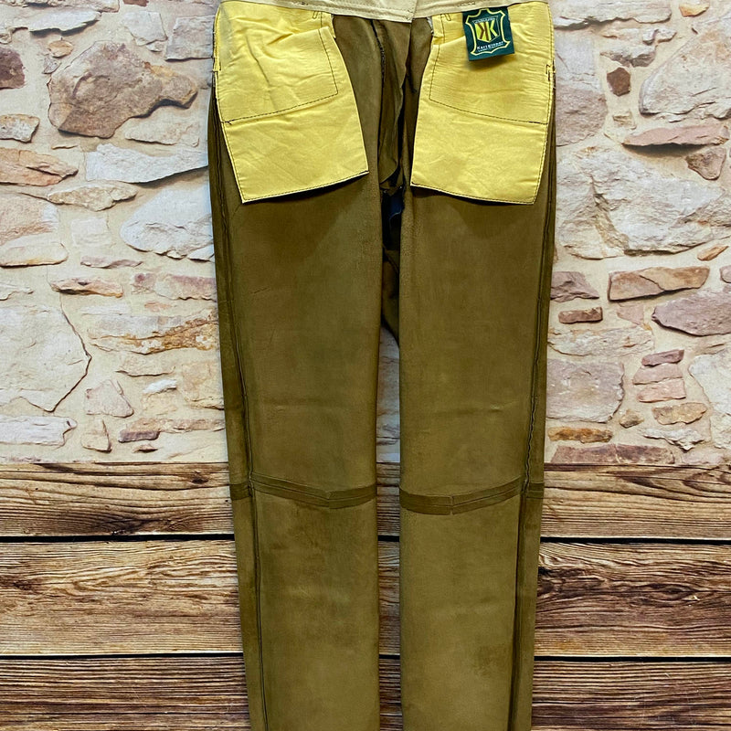 Vintage Damen Lederhose Gr. 40 – Karl Kübler Leder-Trachten in Olivbraun, Ansicht 4