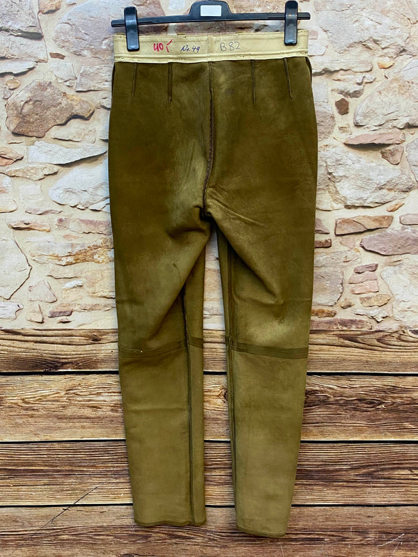 Vintage Damen Lederhose Gr. 40 – Karl Kübler Leder-Trachten in Olivbraun, Ansicht 5