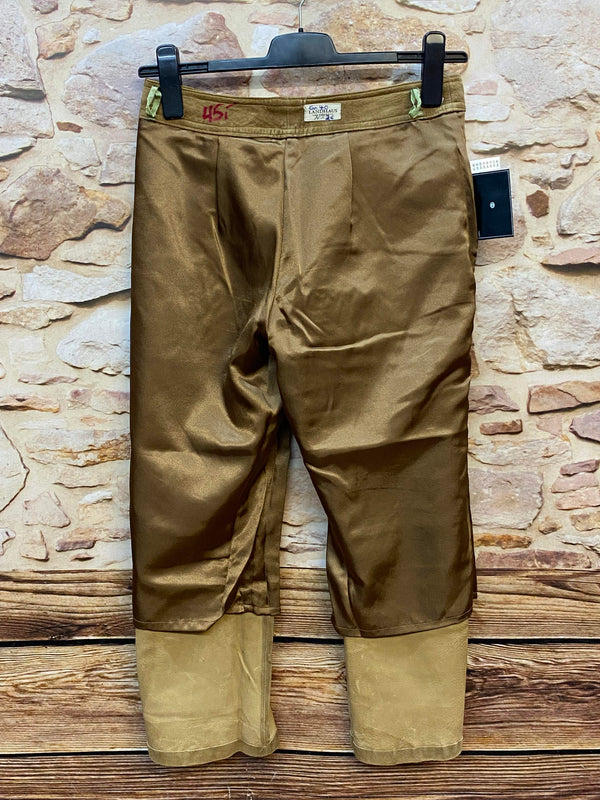 Vintage Damen Lederhose Gr. 40 – lange Trachtenhose aus echtem Leder, Ansicht 6