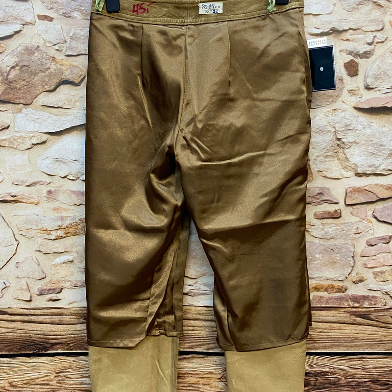 Vintage Damen Lederhose Gr. 40 – lange Trachtenhose aus echtem Leder, Ansicht 6