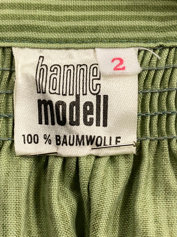 Vintage Dirndl-Schürze für Trachtenkleid in grün gemustert 76 cm