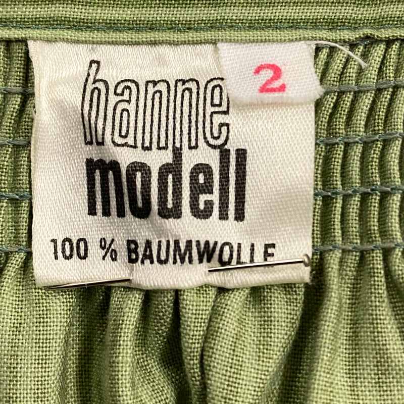 Vintage Dirndl-Schürze für Trachtenkleid in grün gemustert 76 cm