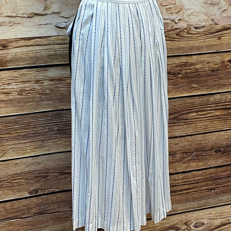 Dirndlschürze Mittellang Vintage 79 cm weiß mit Muster
