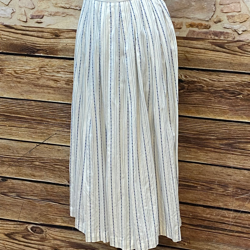 Dirndlschürze Mittellang Vintage 79 cm weiß mit Muster
