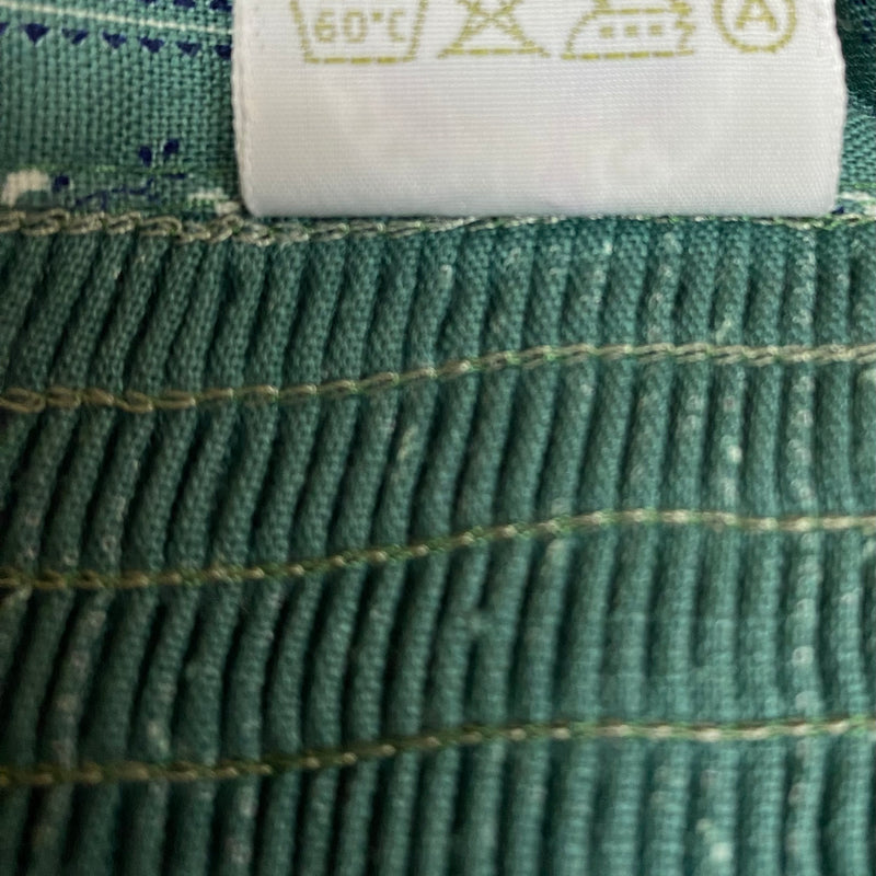 Vintage Dirndl-Schürze für Trachtenkleid in grün gemustert 74 cm