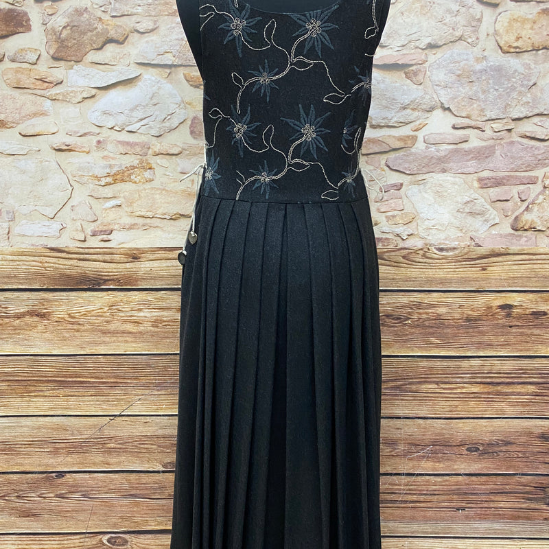 Vintage Trachtenkleid Schwarz – Größe 38 – von Perry