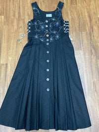 Robe maison de campagne, robe traditionnelle noire taille 38