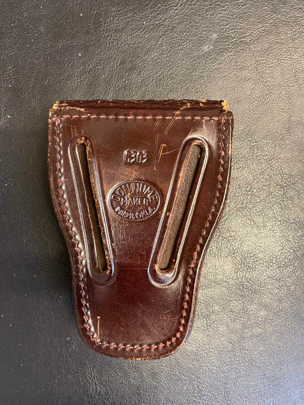 Vintage Don Hume Leder-Etui C303 – Basketweave – Dunkelbraun – USA